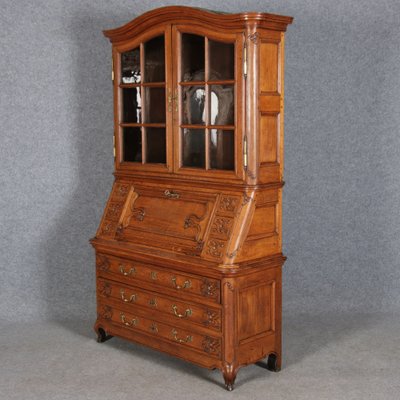 Baroque Showcase Secretaire in Oak, 1760s-DXD-1132914