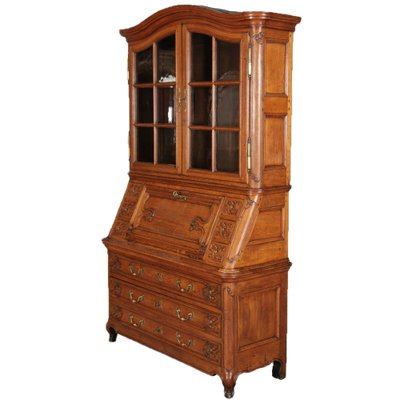 Baroque Showcase Secretaire in Oak, 1760s-DXD-1132914