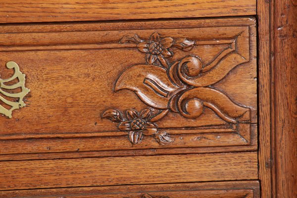 Baroque Showcase Secretaire in Oak, 1760s-DXD-1132914