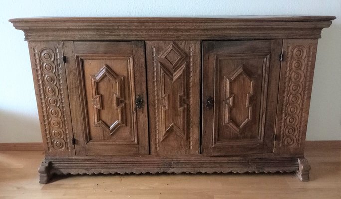 Baroque Sideboard in Oak, 1850s-GJF-1736082