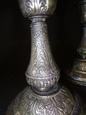 Baroque Silver Candleholders, 18th Century, Set of 2-NUC-1438679