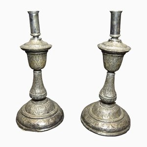 Baroque Silver Candleholders, 18th Century, Set of 2-NUC-1438679