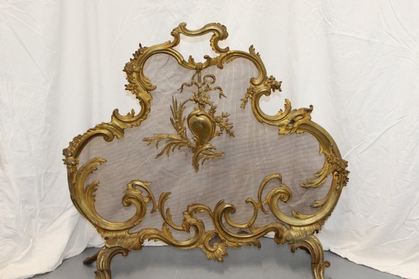 Baroque Style Bronze Fireplace Screen Guard, 1894-NAD-2026009