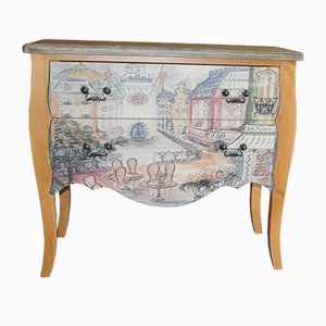 Baroque Style Chest of Drawers with Paris Photo-OXJ-820446