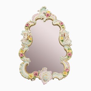 Baroque Style Mirror in Porcelain by Rudolf Kämmer, Thuringia, Germany, 1950s-CZ-1794509