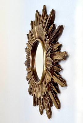 Baroque Style Sunburst Wall Mirror in Gilded Wood, France, 1930s-JP-2016362