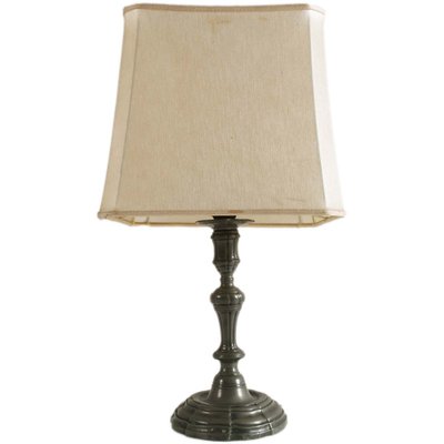 Baroque Style Table Lamp in Patinated Pewter, 1930s-NJV-974680