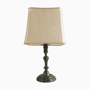 Baroque Style Table Lamp in Patinated Pewter, 1930s-NJV-974680