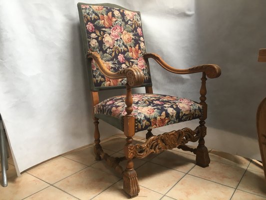 Baroque Style Throne Armchair, 1940s-WQQ-1005592