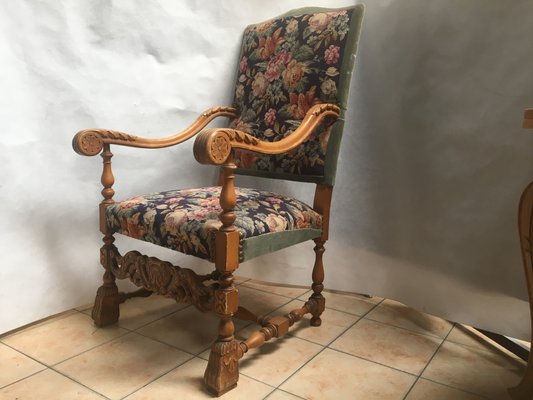 Baroque Style Throne Armchair, 1940s-WQQ-1005592