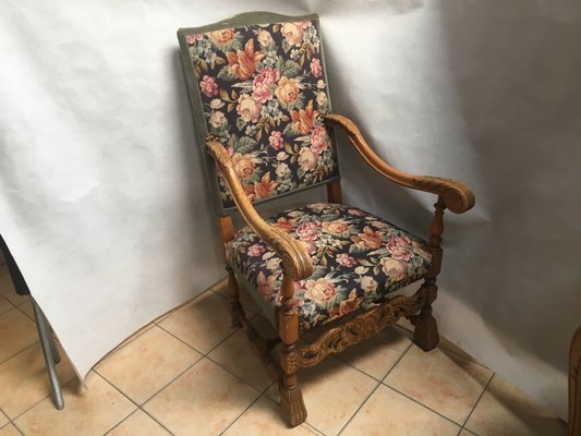 Baroque Style Throne Armchair, 1940s-WQQ-1005592