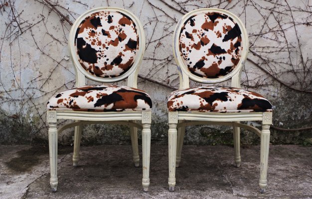 Baroque Style Wooden Dining Chairs, 1980s, Set of 6-KNM-858533