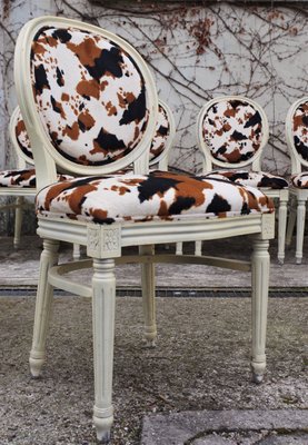 Baroque Style Wooden Dining Chairs, 1980s, Set of 6-KNM-858533