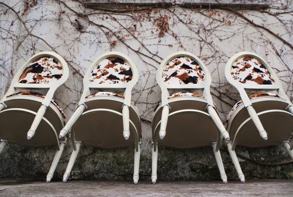 Baroque Style Wooden Dining Chairs, 1980s, Set of 6-KNM-858533