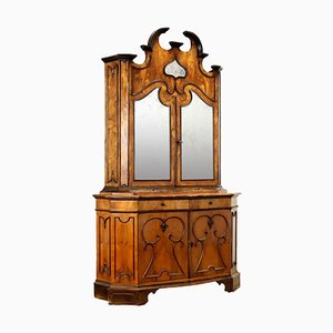 Baroque Veneer Cupboard with Mirror-VMM-1795024