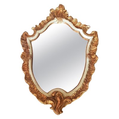 Baroque Wall Mirror in Gold-Plated Wood, 18th-Century, France-POM-1259015