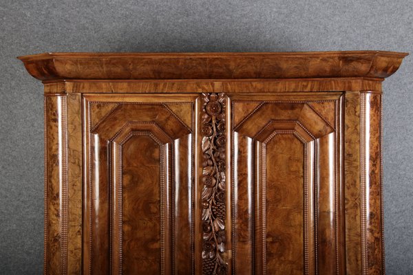 Baroque Walnut Cabinet with Carvings, 1700s-DXD-931670