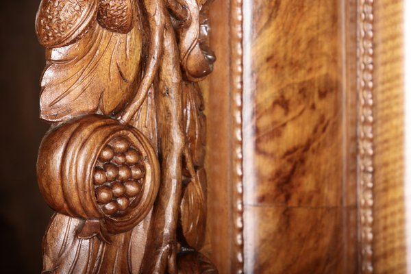 Baroque Walnut Cabinet with Carvings, 1700s-DXD-931670