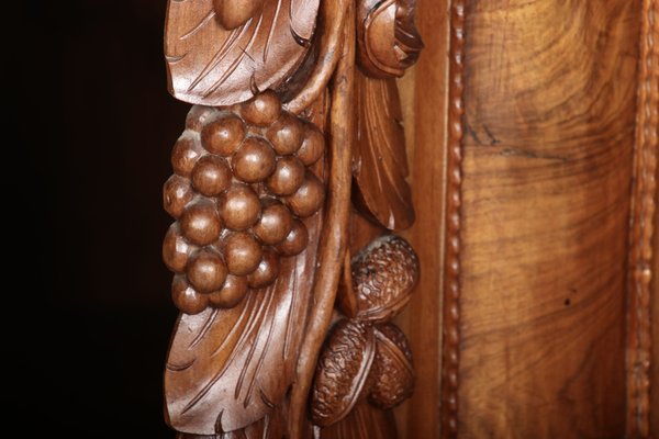 Baroque Walnut Cabinet with Carvings, 1700s-DXD-931670