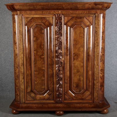 Baroque Walnut Cabinet with Carvings, 1700s-DXD-931670