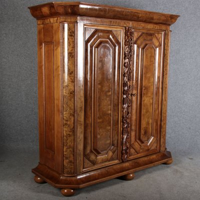 Baroque Walnut Cabinet with Carvings, 1700s-DXD-931670