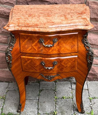 Baroque Walnut Intarsia Chest of 2 Drawers-NGU-1819551