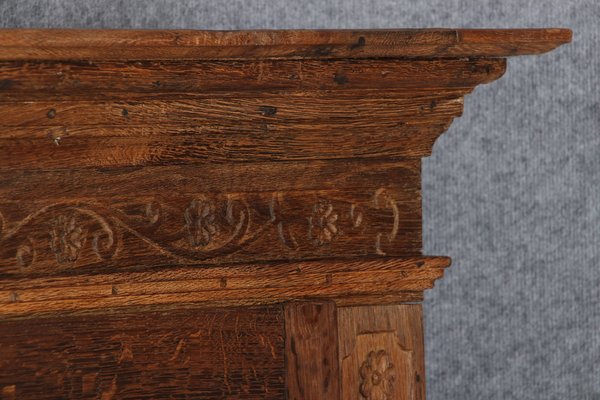 Baroque Wardrobe with Tendril Carving in Oak, 1750s-DXD-1790279