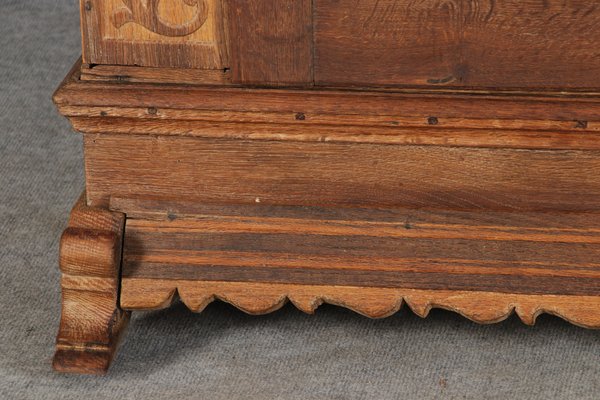 Baroque Wardrobe with Tendril Carving in Oak, 1750s-DXD-1790279