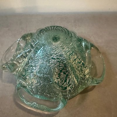 Barovier Green and Gold Bullicante Murano Glass Ashtray and Pestle, 1960s-NMK-1795488