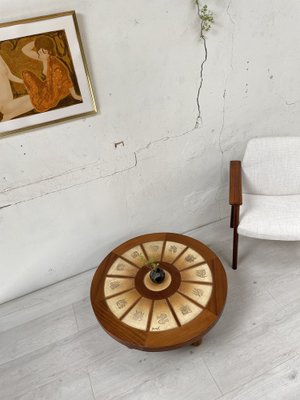 Barrois Style Coffee Table in Wood and Ceramic, 1960s-UX-1245400