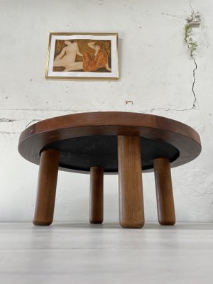 Barrois Style Coffee Table in Wood and Ceramic, 1960s-UX-1245400