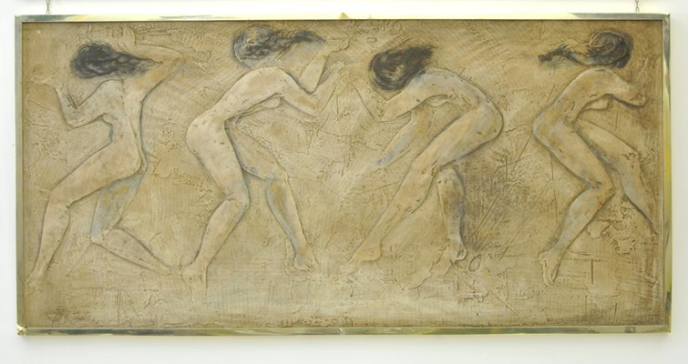 Bas-Reliefs with Figures of Women, England, 1940, Scagliola, Set of 2-WFB-1069087