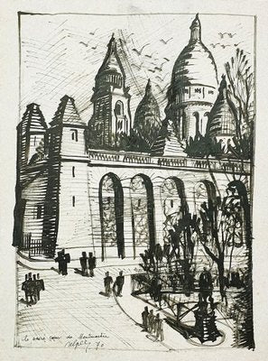 Basilica of the Sacred Heart of Paris - Original drawing - 1970 1970-ZCI-758588