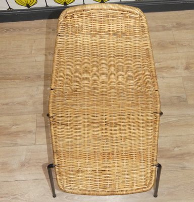 Basket Dining Chair in Rattan and Metal by Gian Franco Legler, 1950s-AFE-1811597