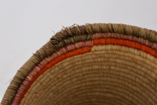 Basket Raffia Brass, Vienna, 1950s-NB-1345990