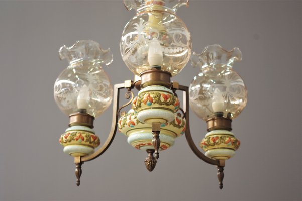 Bassano Ceramic Suspension Chandelier, 1950s-KNM-1385955