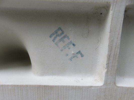 Bathroom Tray Wall Console in Porcelain White, 1950s-EY-1034881