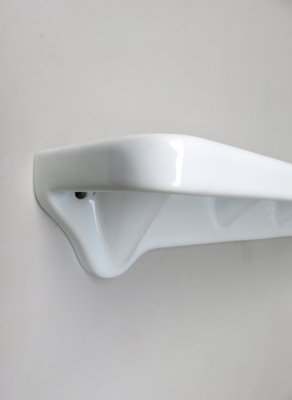 Bathroom Tray Wall Console in Porcelain White, 1950s-EY-1034881