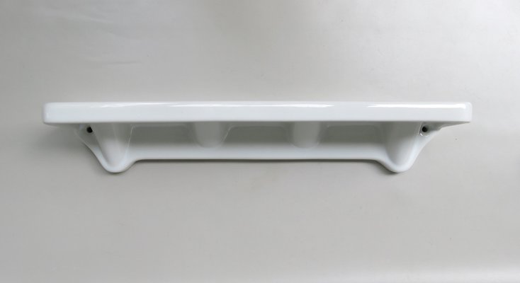 Bathroom Tray Wall Console in Porcelain White, 1950s-EY-1034881