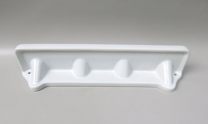 Bathroom Tray Wall Console in Porcelain White, 1950s-EY-1034881