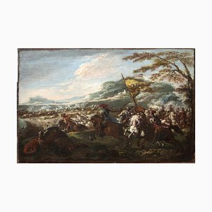 Battle of Cavalries - Oil Paint by F. Graziani (Ciccio Napoletano) - Late 1600 Late 17th Century-ZCI-756225