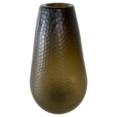 Battuto Nido D’Ape Amber Vase in the style of Carlo Scarpa, 1940s-OVO-1235318