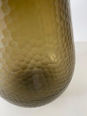 Battuto Nido D’Ape Amber Vase in the style of Carlo Scarpa, 1940s-OVO-1235318