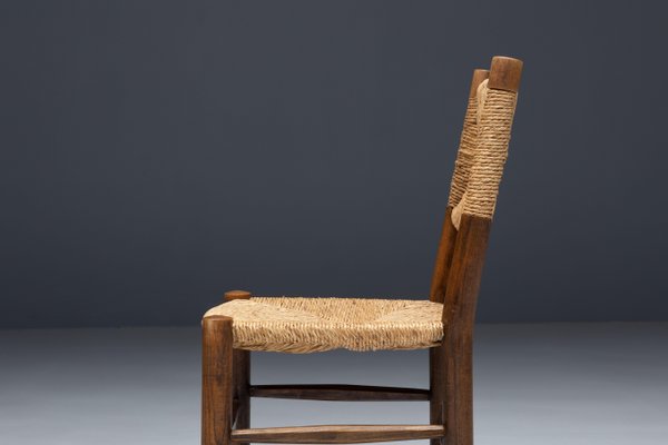 Bauche Dining Chair attributed to Charlotte Perriand for Steph Simon, France, 1950s-GW-1746689