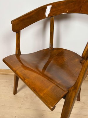 Bauhaus Armchair by Rockhausen, Polished Wood, Germany circa 1930-NNB-1168385