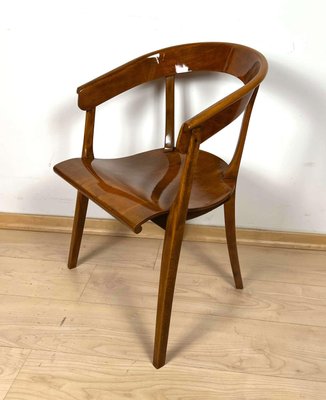 Bauhaus Armchair by Rockhausen, Polished Wood, Germany circa 1930-NNB-1168385