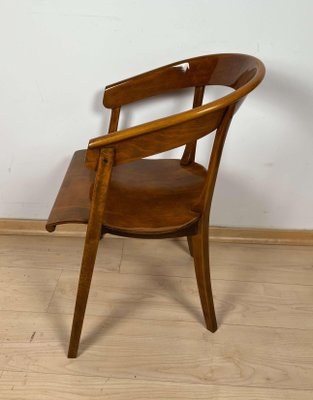 Bauhaus Armchair by Rockhausen, Polished Wood, Germany circa 1930-NNB-1168385