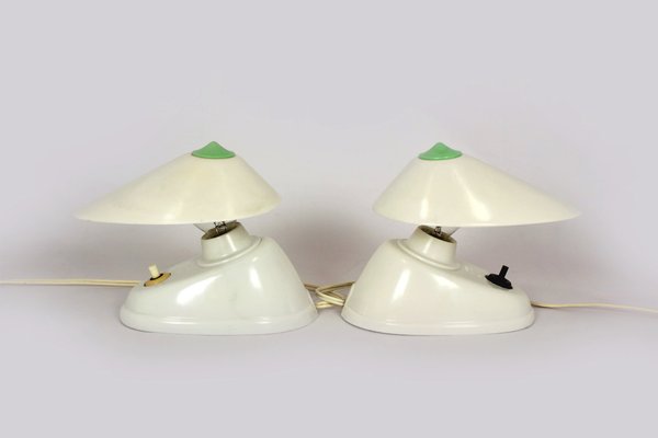 Bauhaus Bakelite Table Lamps from Esc, 1940s, Set of 2-WVS-1705734