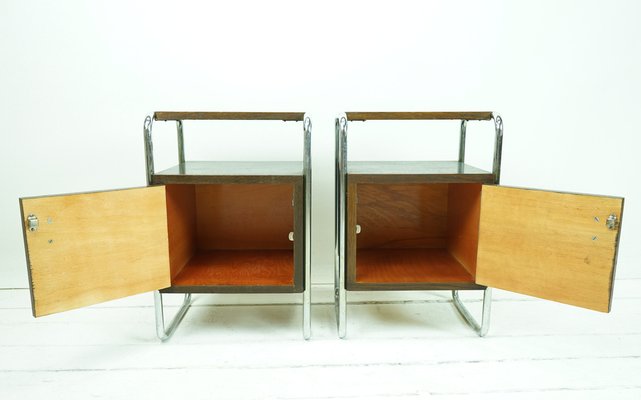 Bauhaus Bedside Tables by Michael Thonet for Slezak, 1930s, Set of 2-FHJ-1297388