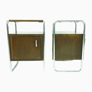 Bauhaus Bedside Tables by Michael Thonet for Slezak, 1930s, Set of 2-FHJ-1297388